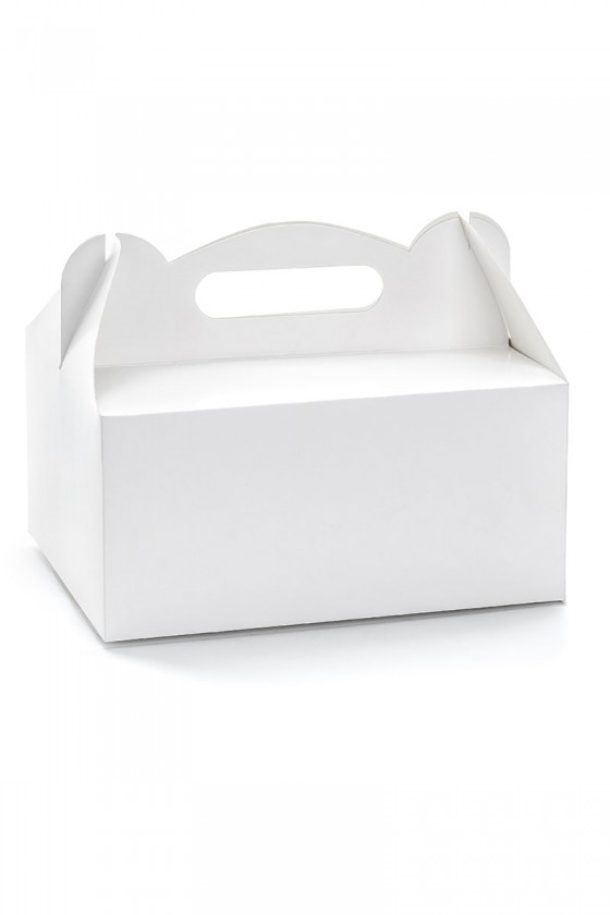 Ozdobne pudełka na ciasto, biały, 19x14x9cm PUDCS18-008
