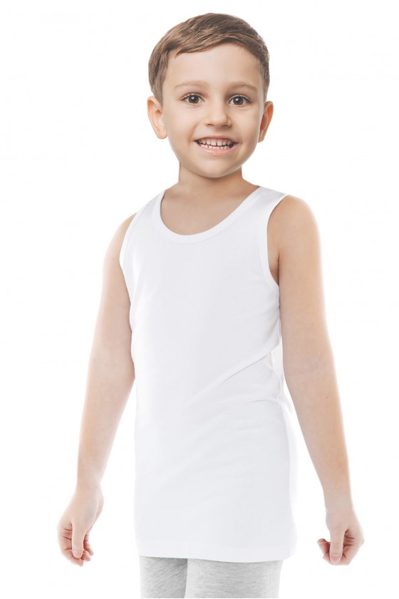 Biała bawełniana koszulka chłopięca BH13 134-164