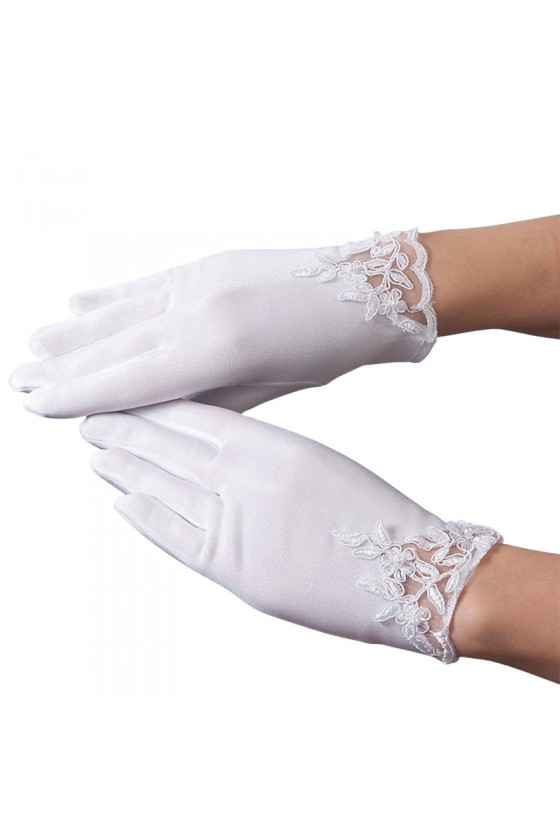 Rękawiczki do Komunii Świętej dla dziewczynki RKC55