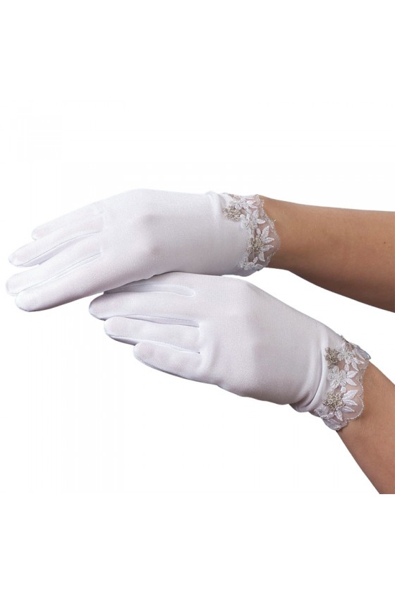 Rękawiczki do Komunii Świętej dla dziewczynki RKC63