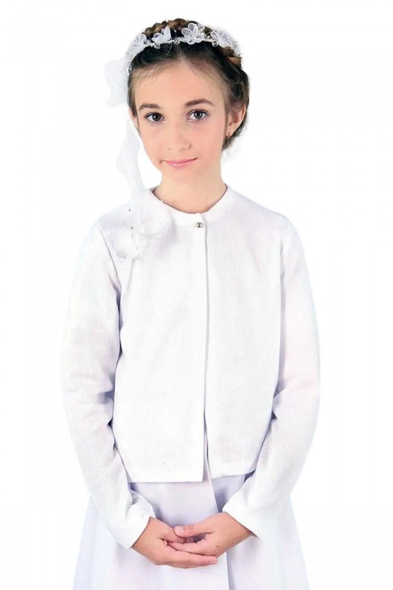 Biały sweter dla dziewczynki PK10