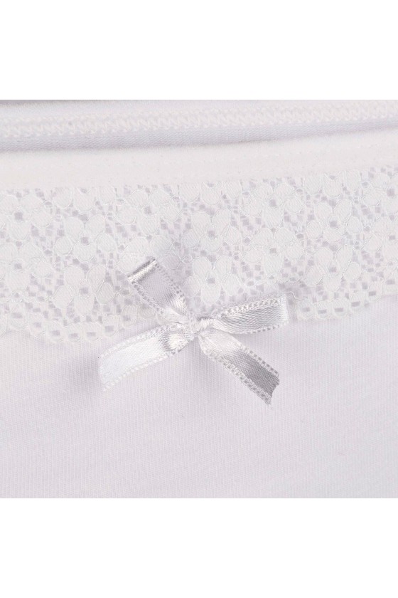 Białe bawełniane figi dla dziewczynki BKM241-050