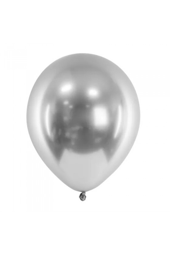 Balony Glossy 30cm, srebrny CHB1-018-10  10szt