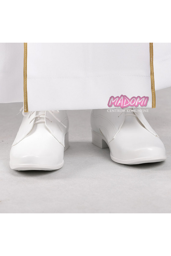 Białe buty komunijne dla chłopca MIKO OM10B