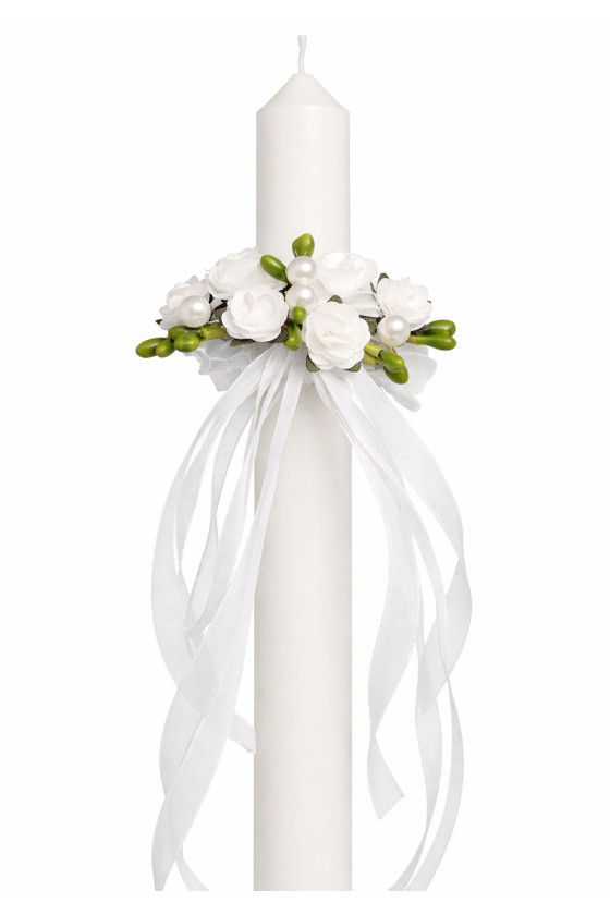 Dekoracja na świecę gromnicę komunijną OSM06