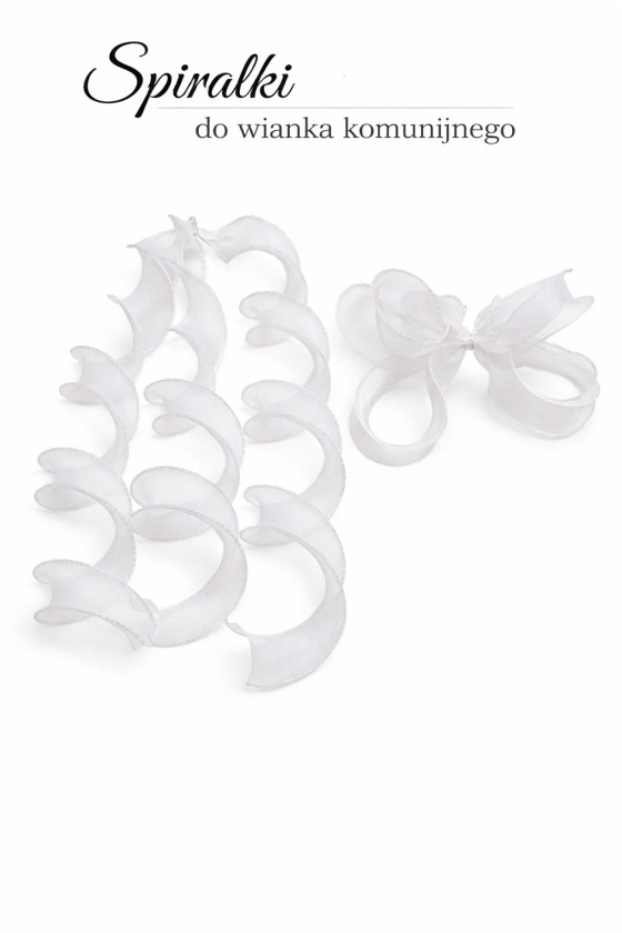Kokarda i 3 spiralki do wianka komunijnego z żyłką WKS1
